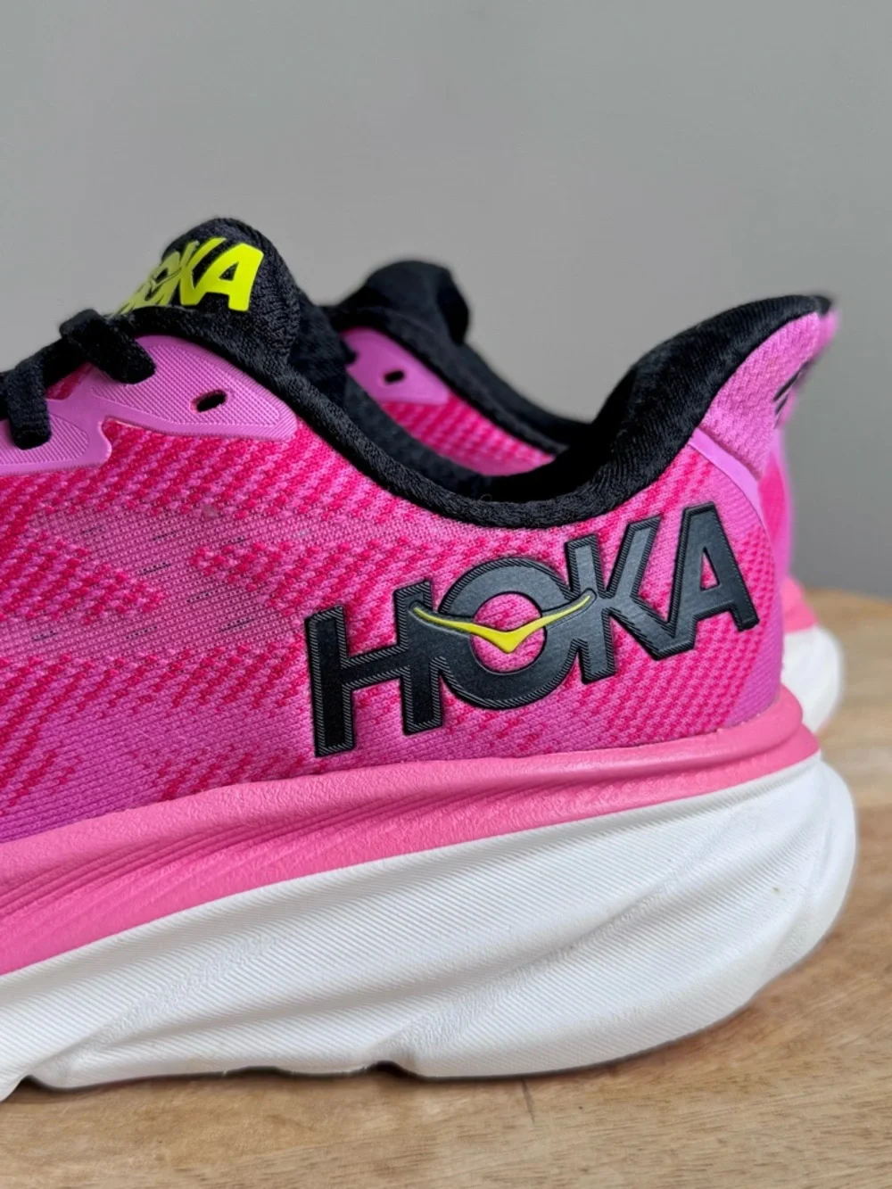 Hoka Pink & Black Women's Athletic Running Shoes - Picture 9 of 11